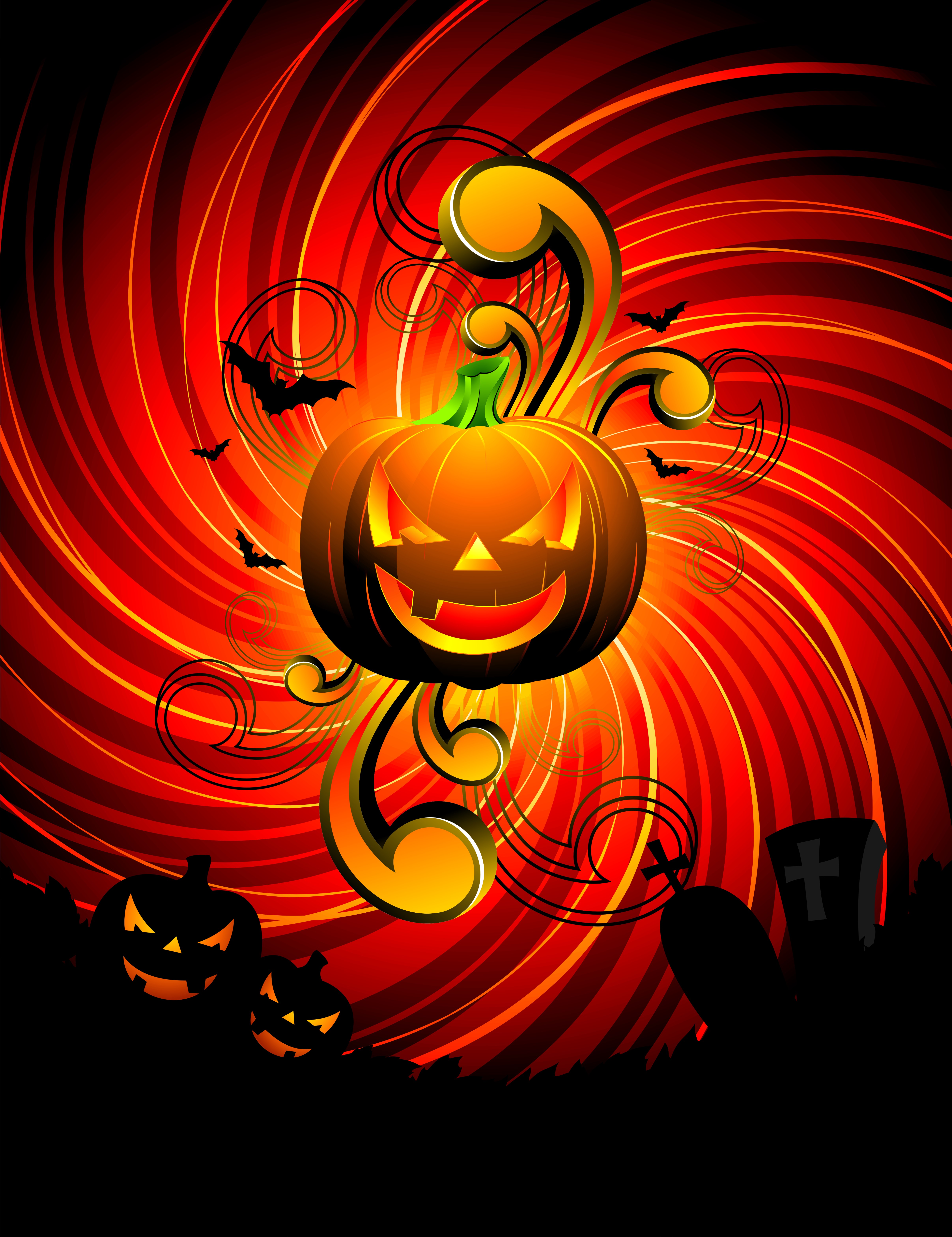 Download vector illustration on a Halloween theme with pumpkin 358679 - Download Free Vectors, Clipart ...