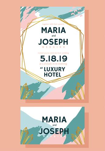 Wedding Invitation Card Template Vector Design