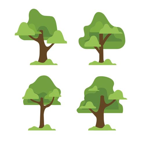 Ilustración de imágenes prediseñadas de árbol vector