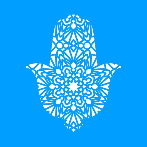 Laser cutting template  Hamsa vector