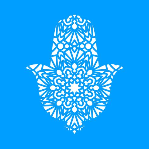 Laser cutting template  Hamsa vector