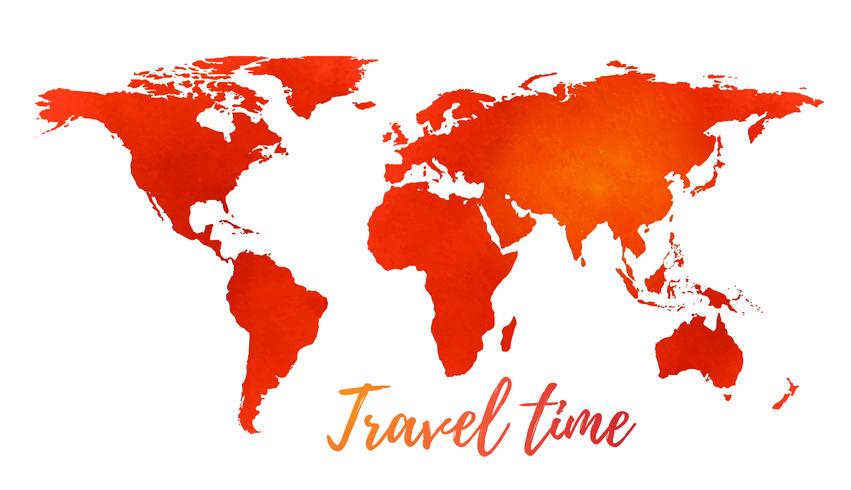 World map on white background.  vector
