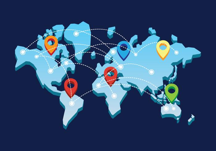 Download 3D International Map - Download Free Vectors, Clipart Graphics & Vector Art
