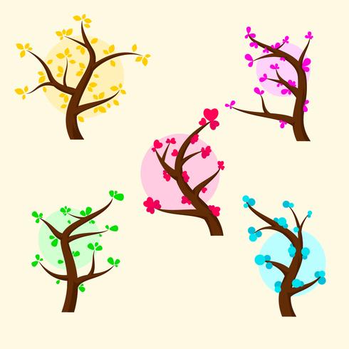 tree clipart set vector