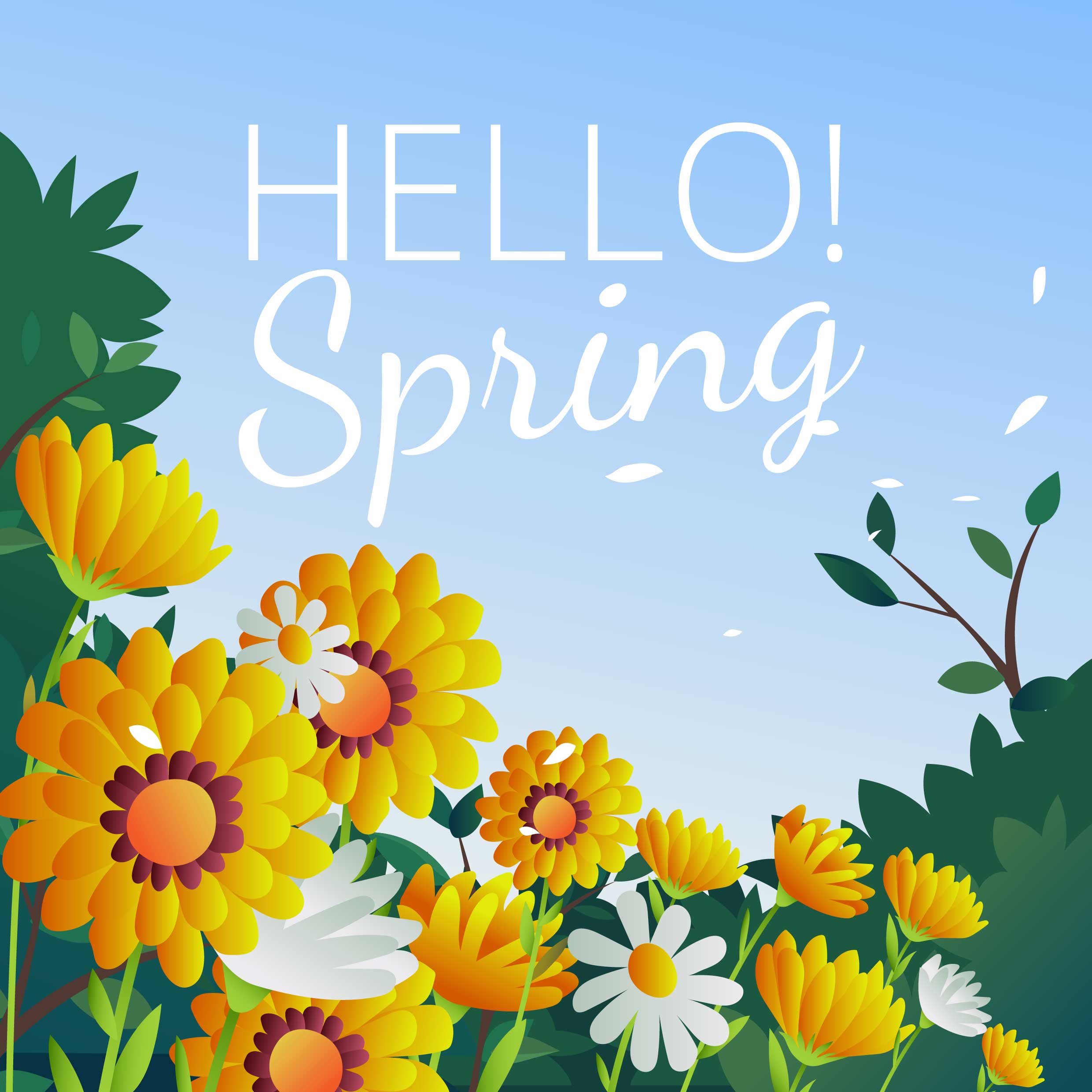 Spring Day Backgrounds 358871 Vector Art at Vecteezy