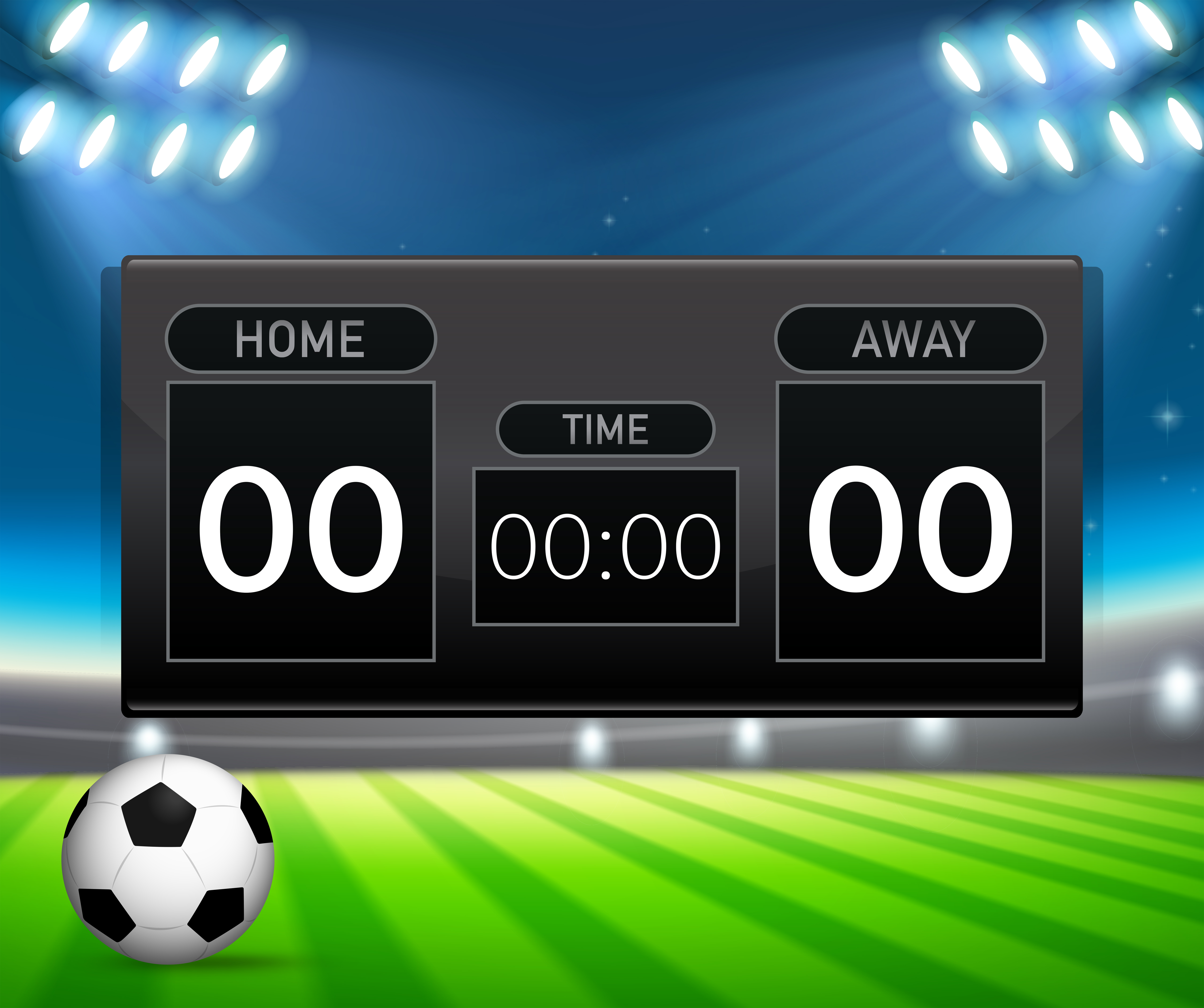 A soccer scoreboard template 358926 Vector Art at Vecteezy