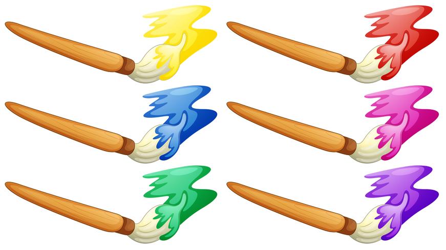 Different design of painter's brush vector