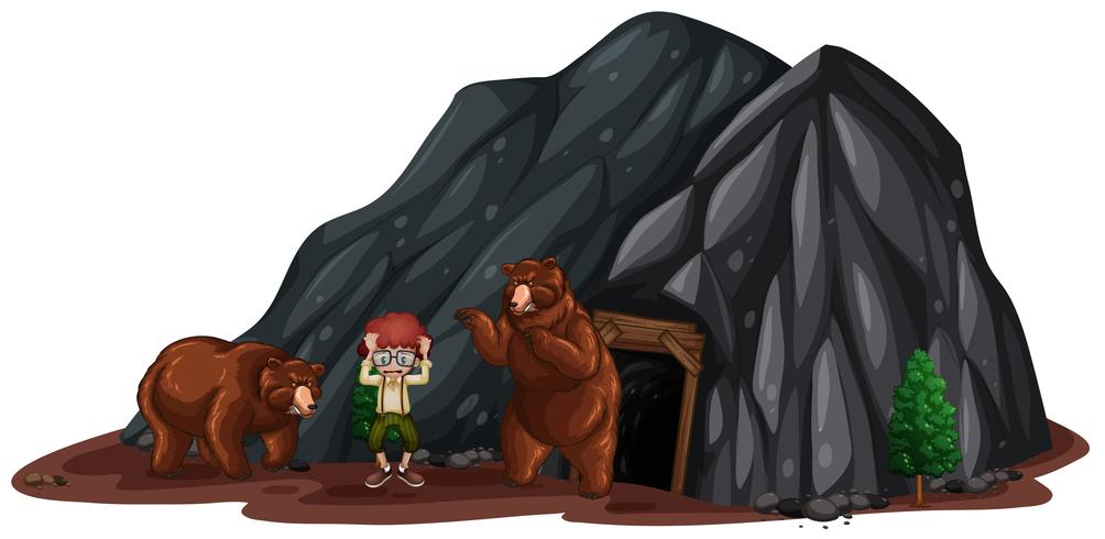 Two Bear Scared a Kid vector