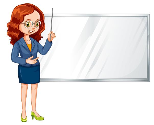 A professional female presentation vector