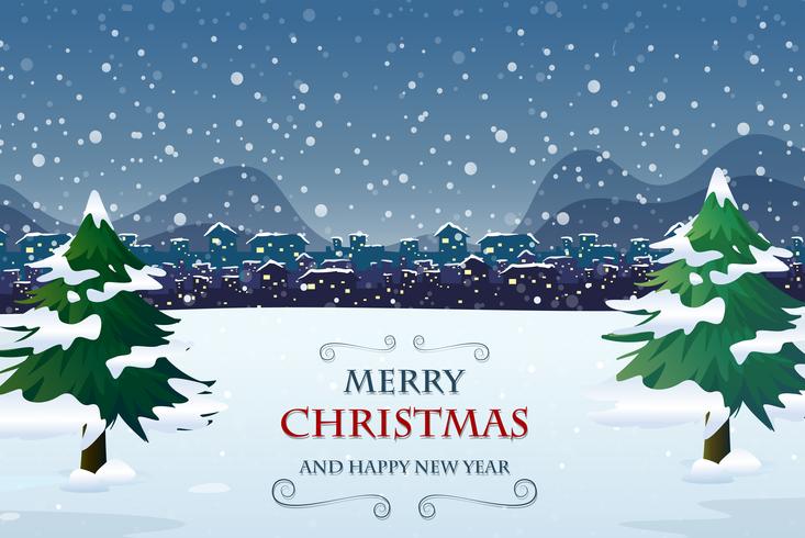 Merry christmas out door template vector