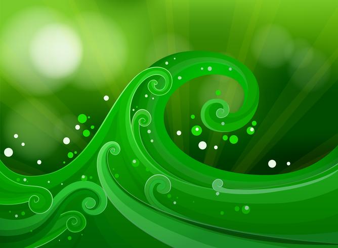 Green gradient design vector