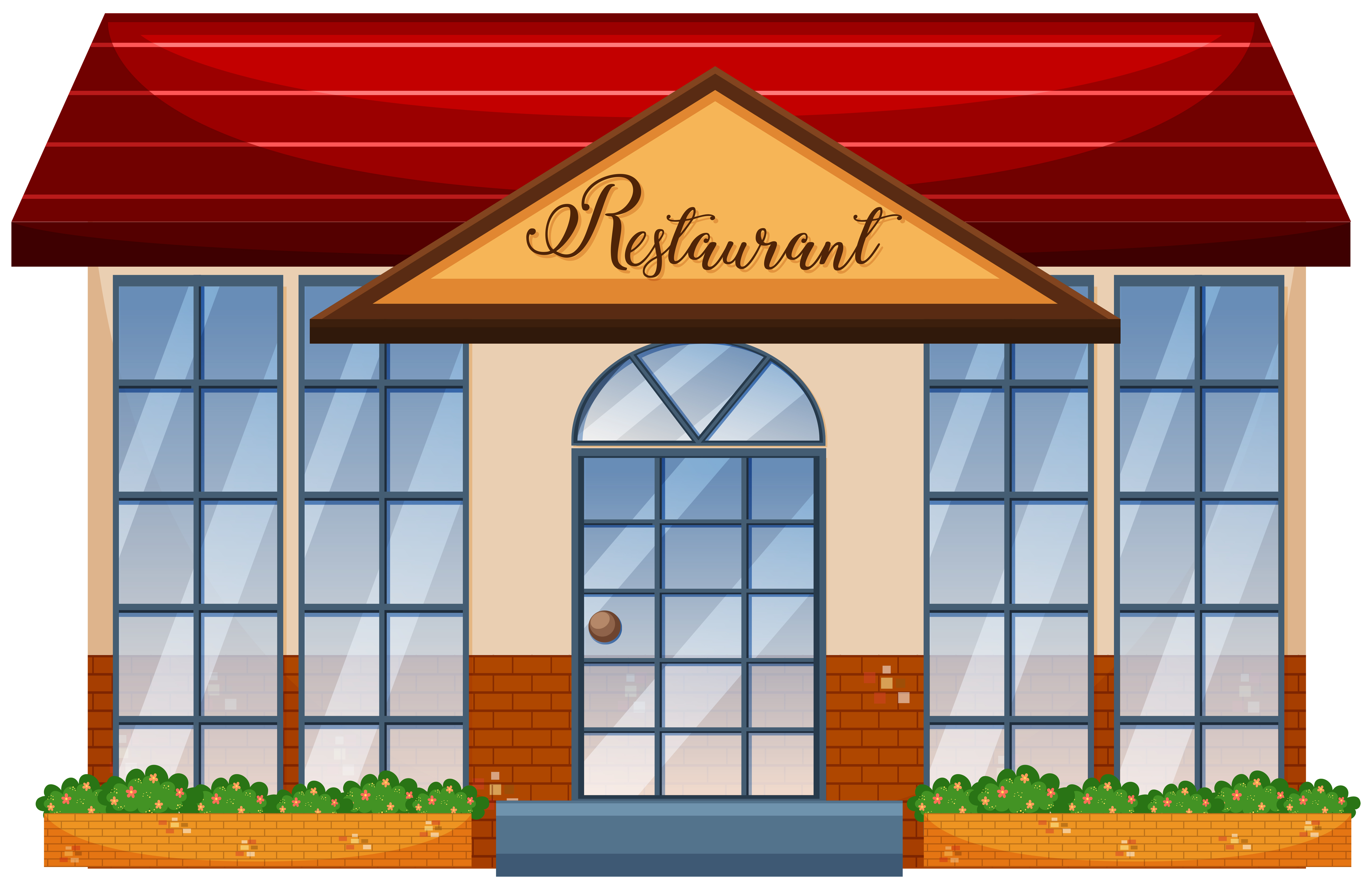 A restaurant on white background 359051 Vector Art at Vecteezy