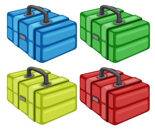 Different tool box on white background vector