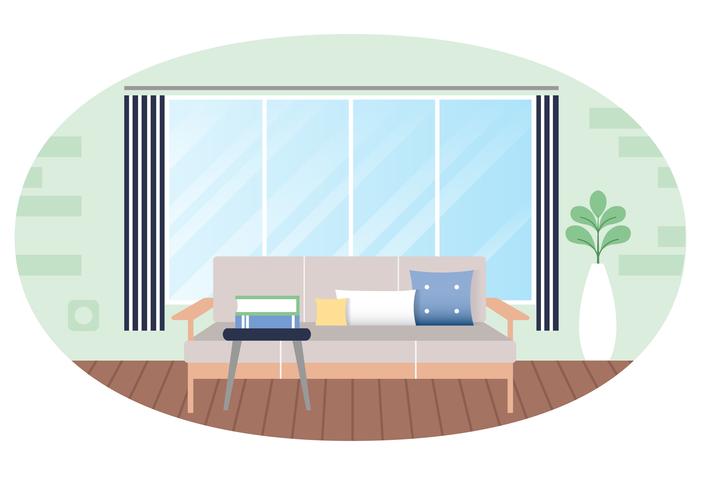 Ilustración de vector diseñador habitación