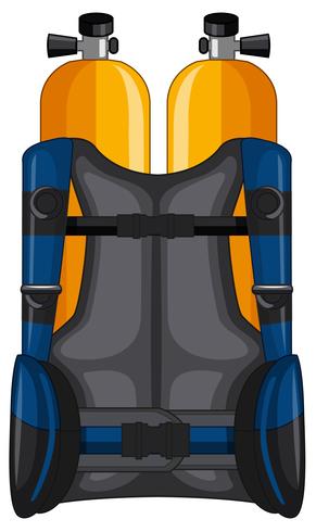 Oxygen tank and safety jacket vector