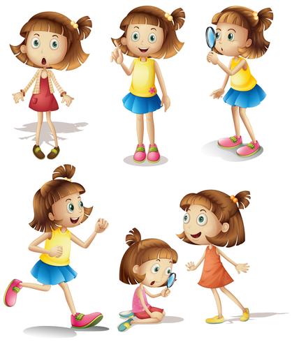 Girls actions vector