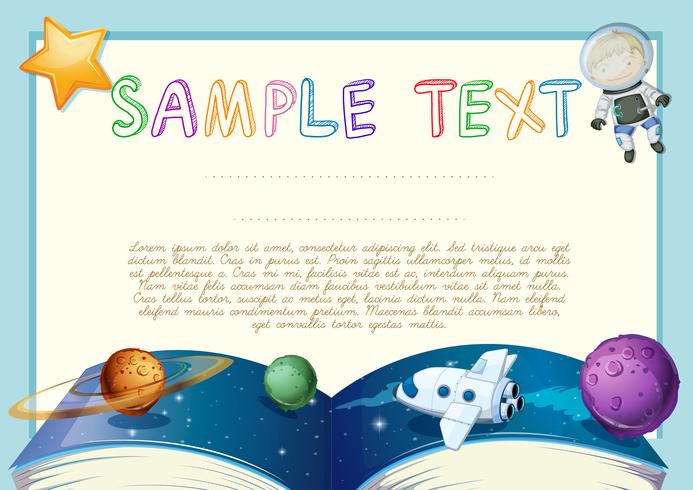 Diploma with astronomy book background vector