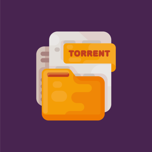 Vector de archivo torrent