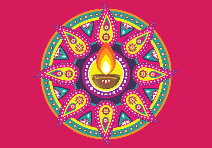 Kolam illustration vector