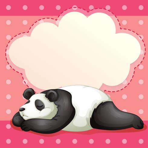 A bear sleeping with an empty callout vector