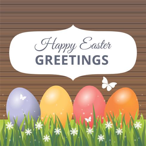 Vector Easter Greeting Card Design