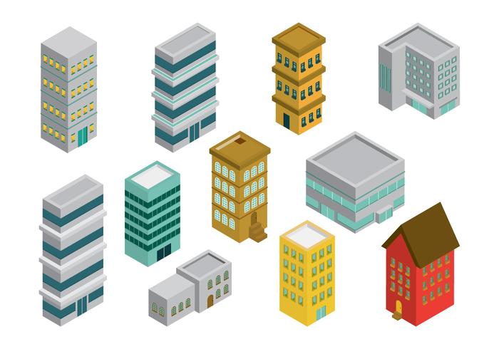 Download Isometric Industrial Buildings Set and Asset - Download Free Vectors, Clipart Graphics & Vector Art
