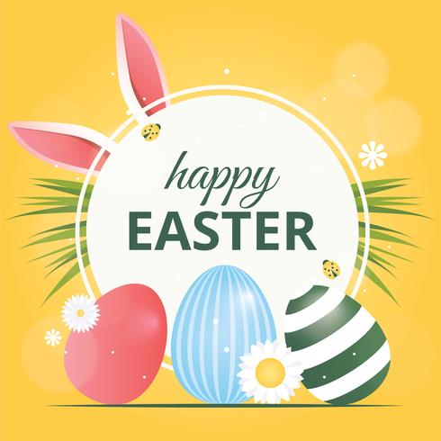 Vector Easter Greeting Card Design