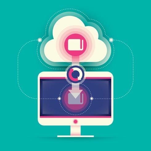 Web technology illustration. vector