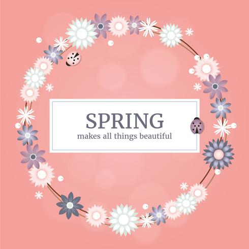 Vector Spring Greeting illustration