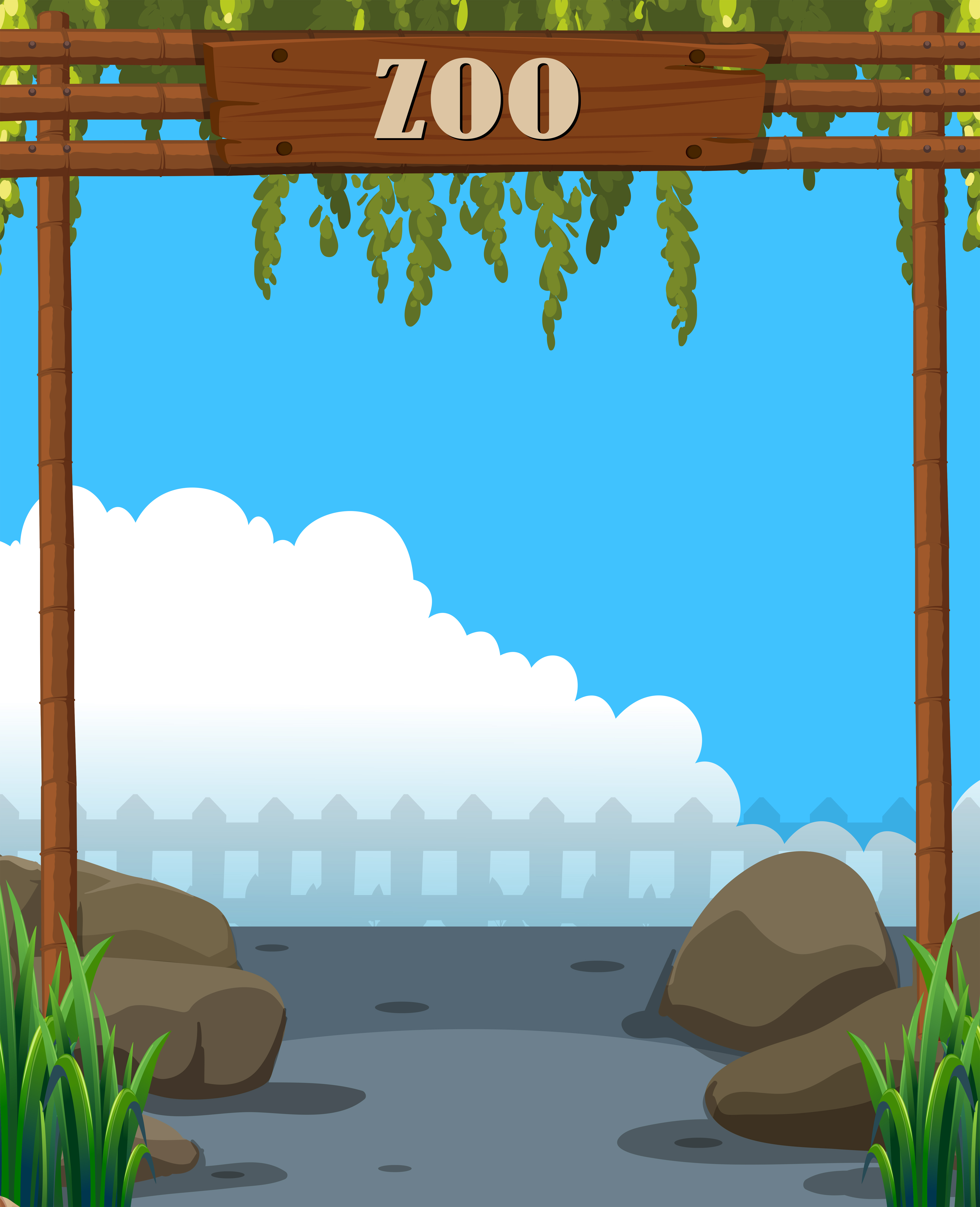 A Beautiful Zoo Template 359507 Vector Art At Vecteezy