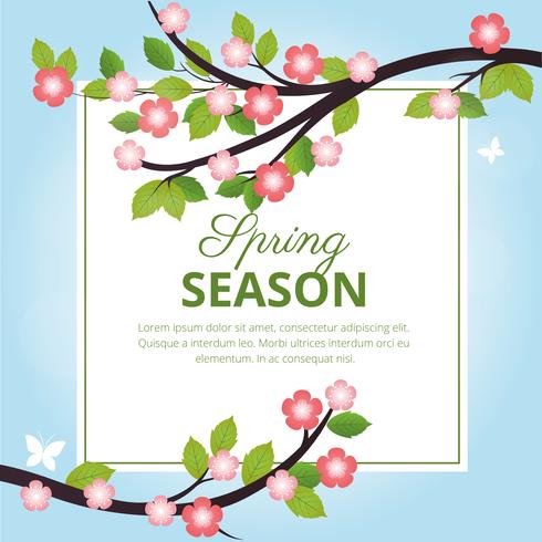 Vector Spring Greeting illustration