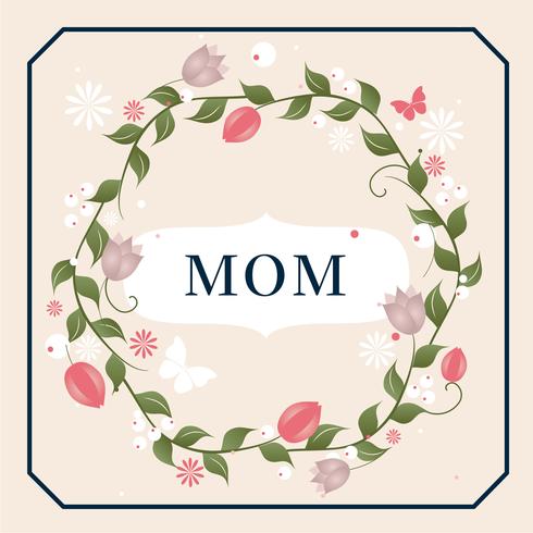 Vector Mother's Day Greeting Card