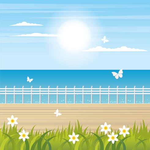 Vector Spring Landscape illustration