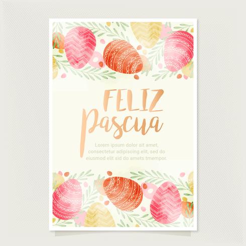 Tarjeta Feliz Pascua Vector