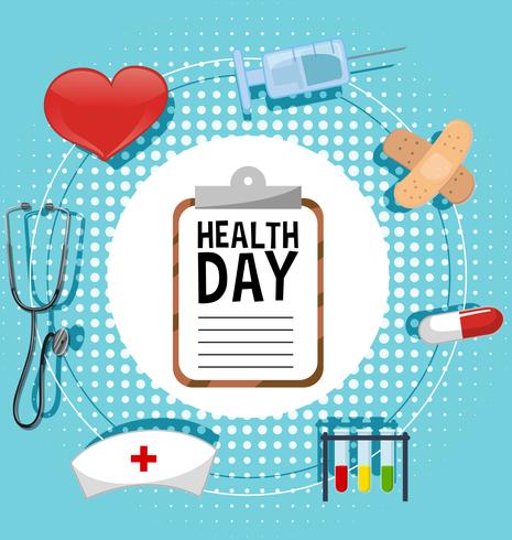 Background design with health day theme vector