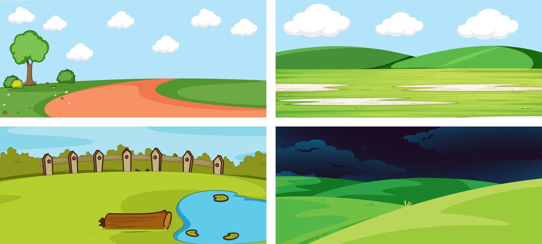 A set of nature background vector