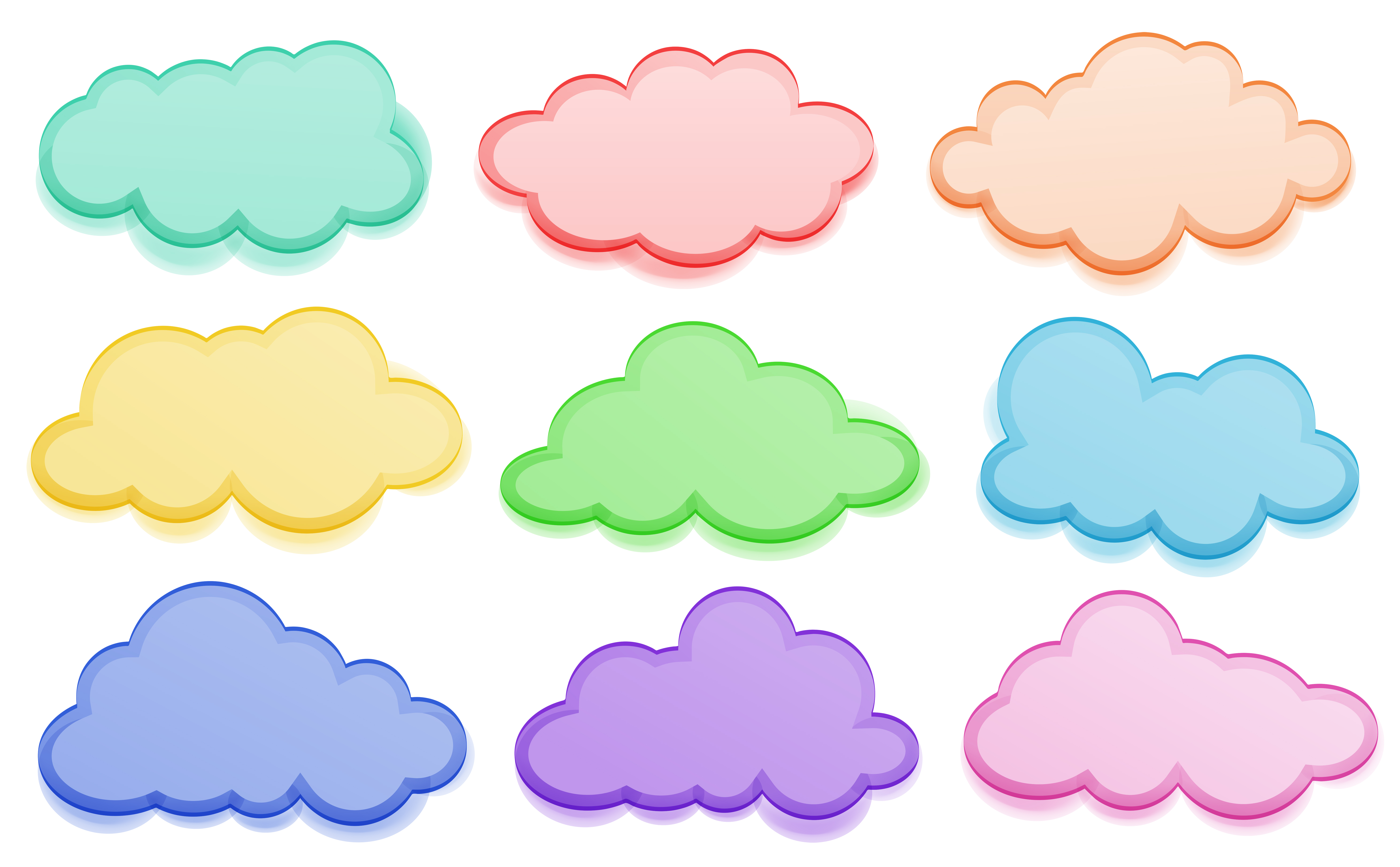 Download Colorful clouds - Download Free Vectors, Clipart Graphics ...