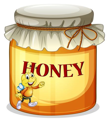 A jar of honey vector
