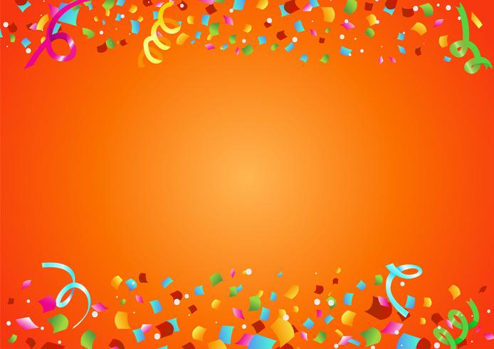 Poster for brazil dance Samba on carnival in RIo. Confetti around the inscription. Vector illustration