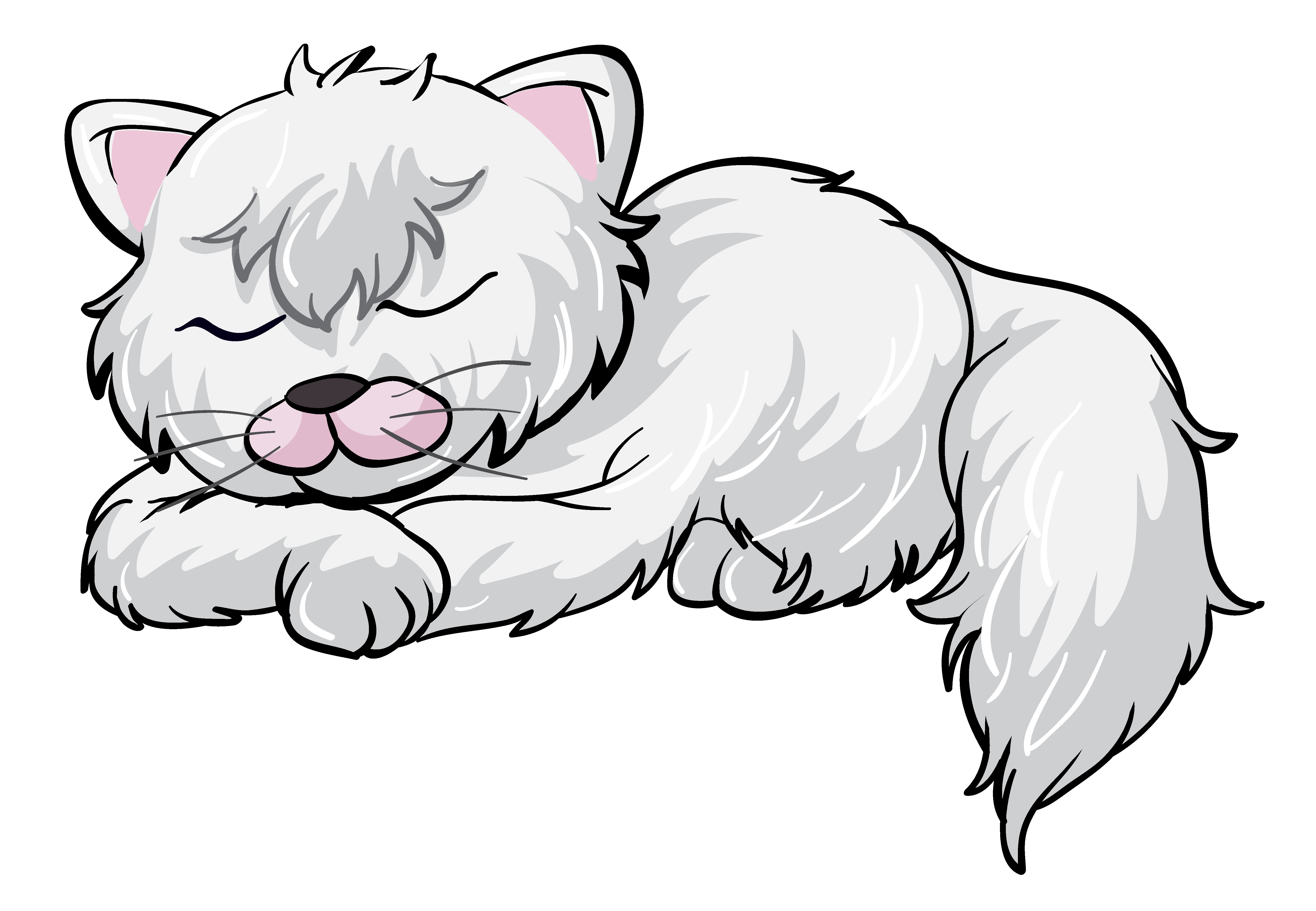 A sleeping cat 359686 Vector Art at Vecteezy