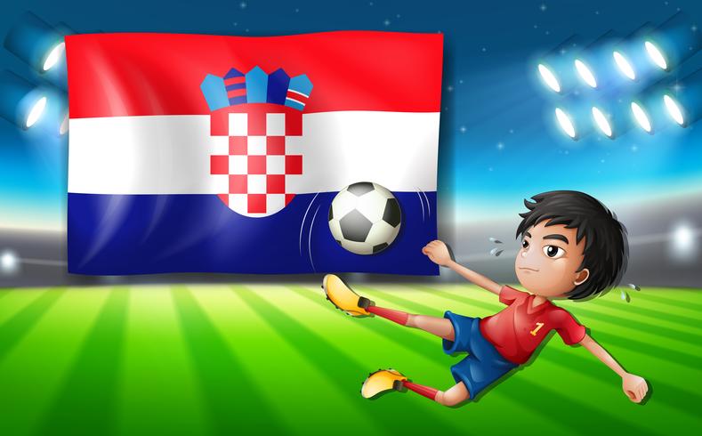 Croatia football player template vector