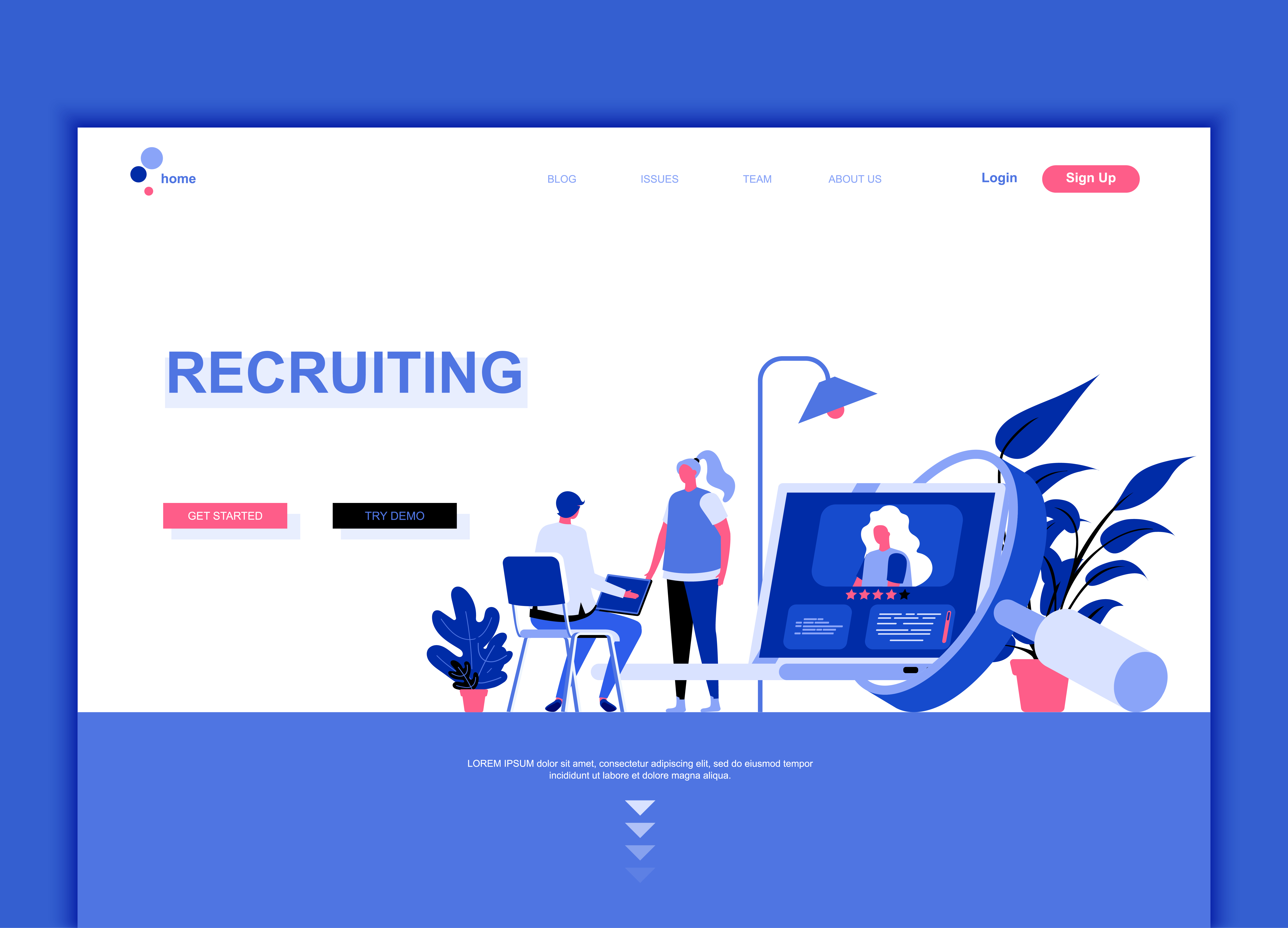 Recruitment Website Design Template