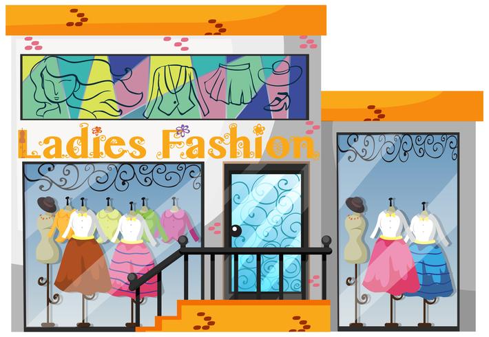 A ladies fashion store vector