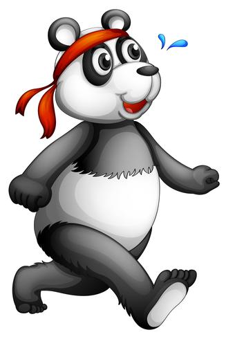 A running panda vector