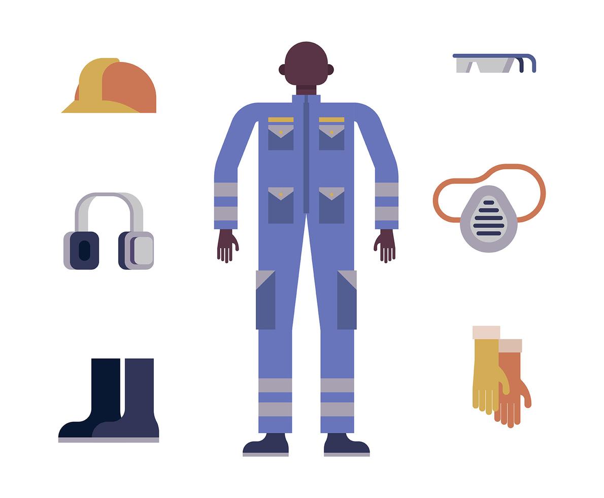 Personal Protective Equipment Illustration 359961 Vector Art at Vecteezy