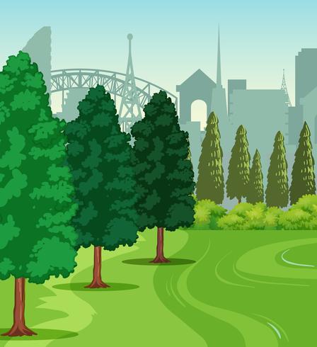 A nature park scene vector