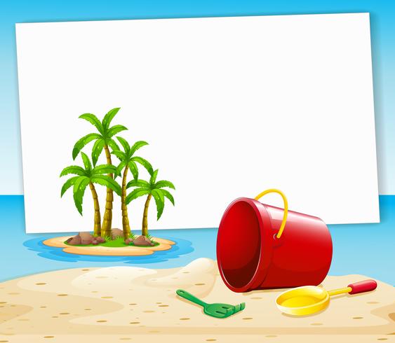 Beach and sign vector