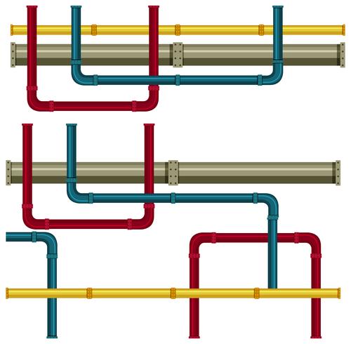 Underground Pipe on White Background vector