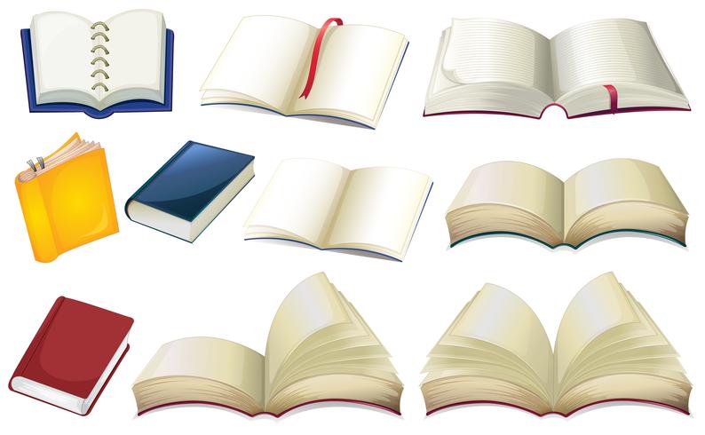 Empty books vector