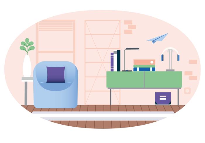 Vector Designer Room Illustration